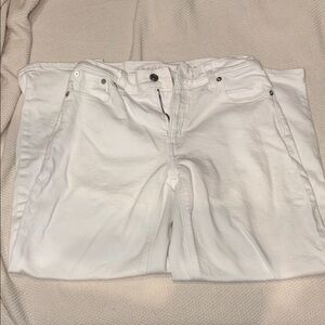 White Denim Barrel Jeans